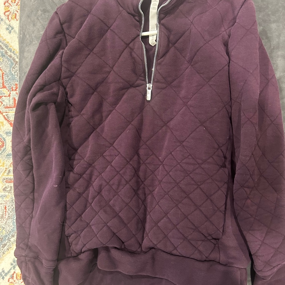 Lululemon Quilted Purple Half-Zip Pullover